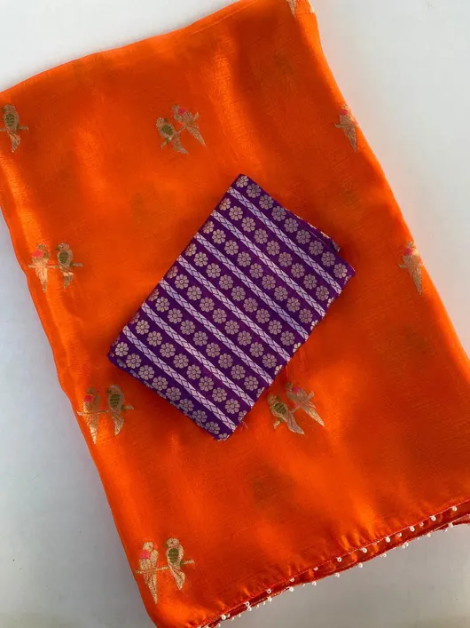 JUTE CRUSH SILK SAREE